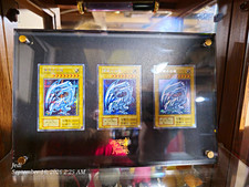 Konami Yu-Gi-Oh! Blue-Eyes White Dragon 3-Card Framed Display Lot, JP Foil.