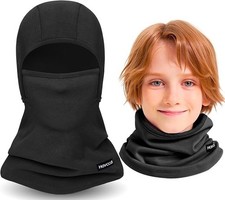 Kids Ski Mask Balaclava, Winter Fleece Full Face Mask Neck Warmer for Boys Girls