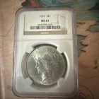 1923 Silver Peace Dollar NGC MS63