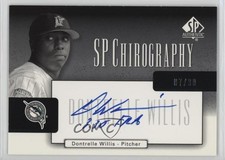 2004 SP Authentic Silver Black & White 7/30 Dontrelle Willis #CA-DW Auto n8a