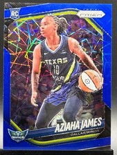 2025 Panini Aziaha James Blue Velocity Prizm (RC) Wings