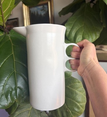 Bennington Potters Pitcher David Gil White Stoneware MCM