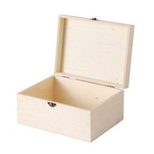 2 Pack Large Unfinished Wooden 9.2x6.9x4.5 inches, 8.2x5.8x3.5 Wool 