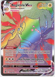 Regieleki VMAX 198/195 Rainbow Rare Secret Rare Silver Tempest