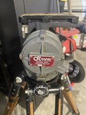 O'Connor Fluid Head Model 50D w/ O'Connor wooden leg tripod 55M-C, missing parts