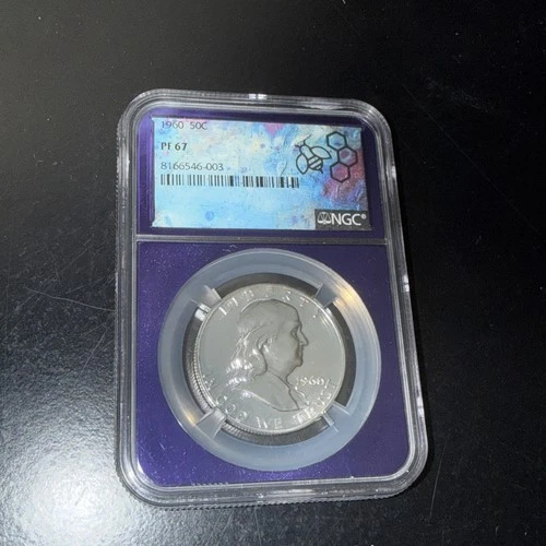 1960 Franklin Half Dollar 50c Proof NGC PF67 Purple - Graded & Fast Shipping!!!