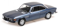 BMW e9 2800 CS 1968 blue metallic diecast model car 155028032 Minichamps 1:18