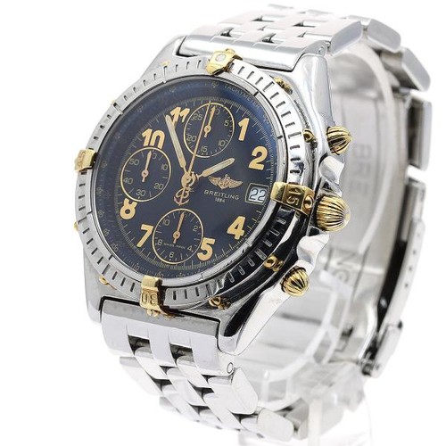 BREITLING CHRONOMAT BICOMPAX B13050 40mm SS Black #C7233