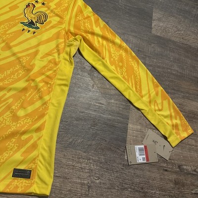 2024 Men's Nike France National Team Yellow Long Sleeve Soccer