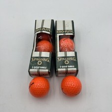 NOS 1970s VINTAGE SPALDING KRO-FLITE 3 PACK OF ORANGE GOLF BALLS - 8 BALLS TOTAL