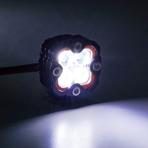 INJORA Luces LED Cuadradas para Coche RC 1/10 1/8 (Aluminio, Blanco) - Imagen 8 de 8