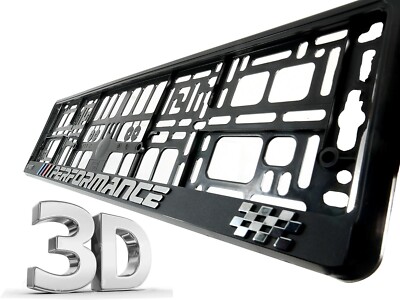 2x TAPORT PERFORMANCE 3d TUNING Auto Kennzeichenumrandung Halter Rahmen