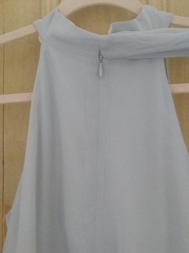 Oasis Grey Pleated Long Halterneck Maxi Dress size 10(Retail Price £85 BNWT) - Picture 6 of 11