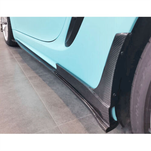 For Porsche 718 Boxster Cayman GT4 GTS 16UP Real Carbon Side Skirt Extension Lip - Bild 4 von 14