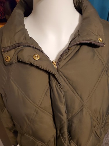Ellen Tracy Company Womens Winter Puffer Jacket Coat full zip brown Size PS - Picture 3 of 7