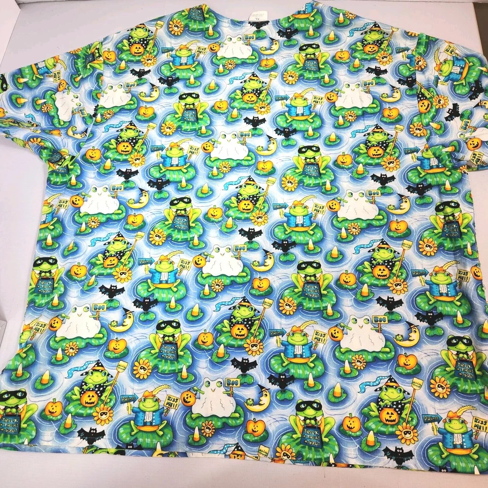 Exfoliantes Holloween Frogs W.S Fundamentalmente Algodón Por Cisne Blanco Dos Bolsillos XL Foto 4 de 4