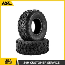 Set of 2 19×7-8 Sport ATV Tires Tire Front Left & Right 4Ply 19×7×8 Black Rubber