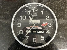 Mini Cooper 10” Basic Indoor Analog Round Modern Wall Clock