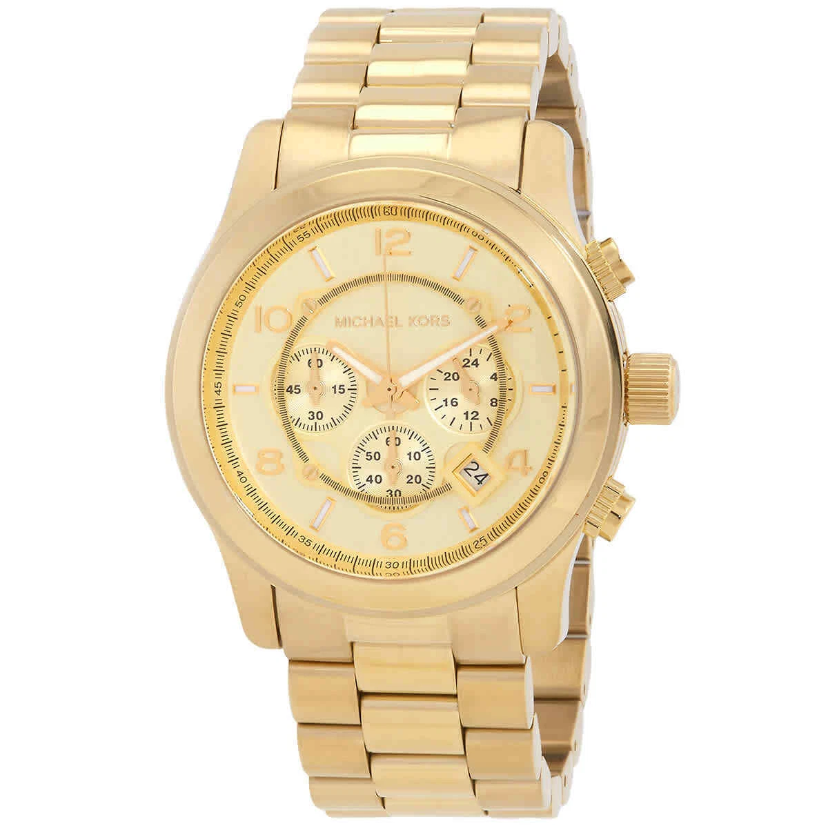 Michael Kors Runway Chronograph Quartz Gold Dial Unisex Watch MK9074
