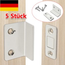 T&uuml;rmagnet Magnetschn&auml;pper Schrank L-Form M&ouml;belmagnet Edelstahl + Schrauben 5 set