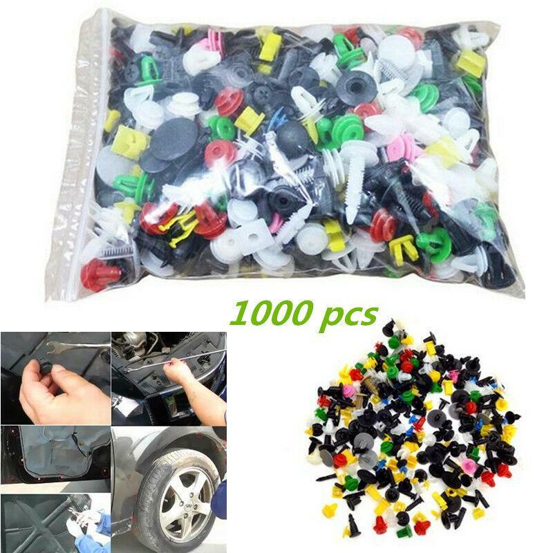 1000pcs Car Mixed Pin Rivets Trim Clip Panel Bumper Body Interior Push Fastener