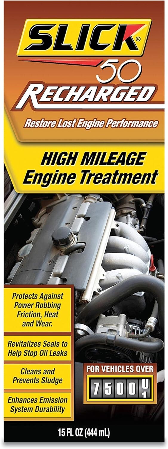 Recharged Engine Treatment for High Mileage Cars – 15oz of Performance Boost
