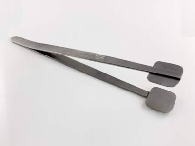 3 Pcs Mashing Tweezer 8  with 3/4  Flat Square Pads Lampworking Glass Work