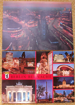2 Ansichtskarten Berlin, 2 x  Berlin bei Nacht   (95-20)
