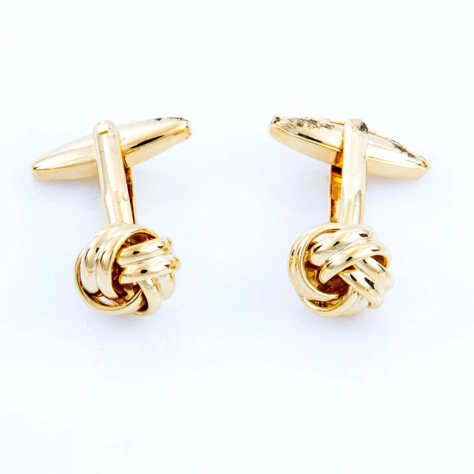 MRCUFF Gold Knot Cufflinks & Studs Set 2 cufflinks and 4 shirt studs bulk packed - Image 3 of 3