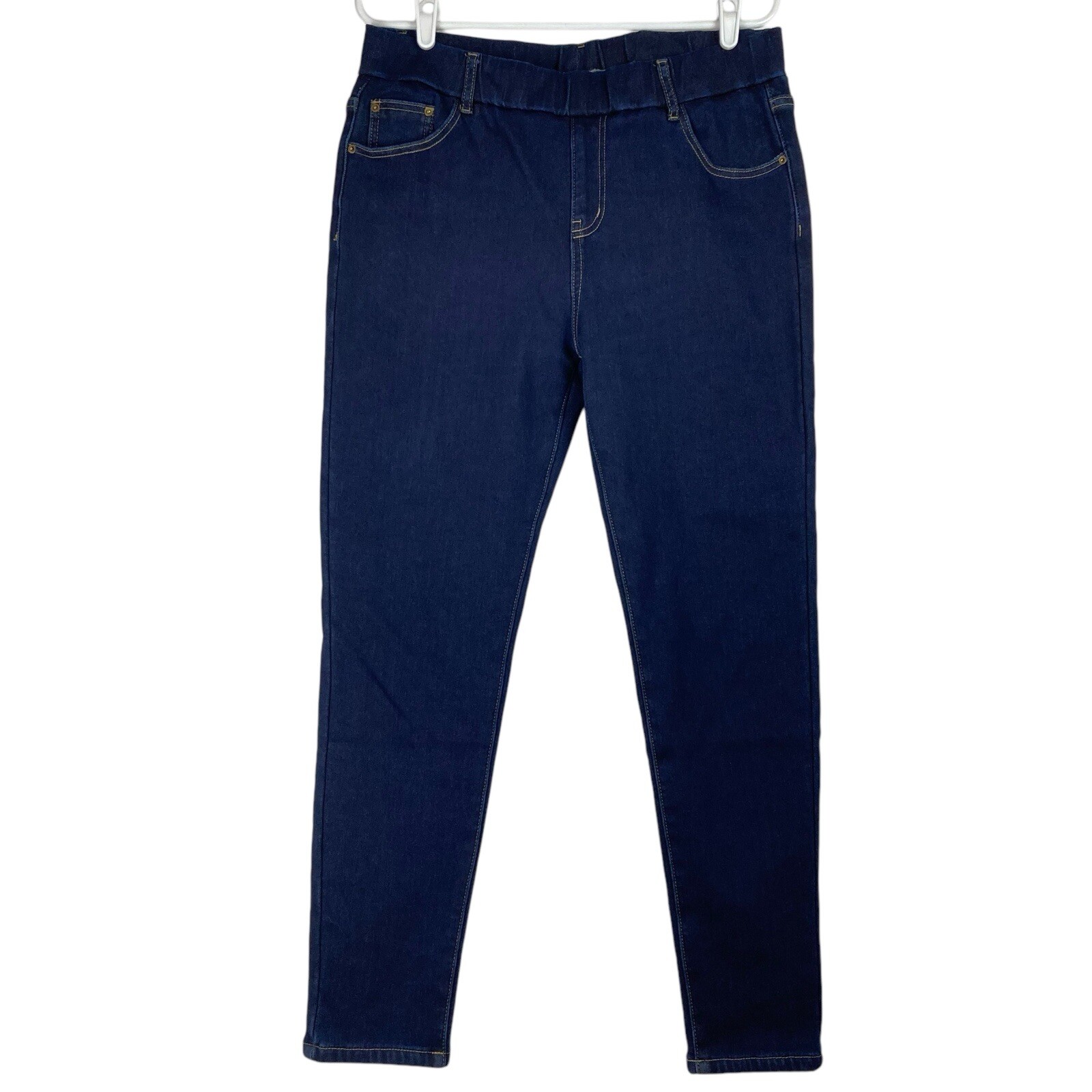 Jeans Women's Lined Fleece Pull-on Blue Denim Jeans XXL Elastic Waist Stretch-image