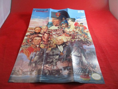 L'Empereur Nintendo NES Foldable Promo Poster / Map Insert NUR