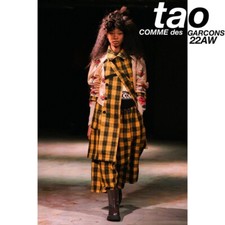 Comme Des Garcons Tao Jacket Tartan check switch coat floral pattern all-over