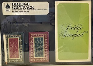 Vintage Hoyle Bridge Gift Pack New In Box 2 Decks Cards 1 Pencil 1 Score Pad