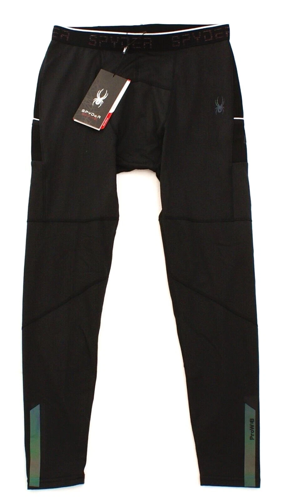 Spyder Active ProWeb Black Stretch Baselayer Pants Tights Men's NWT