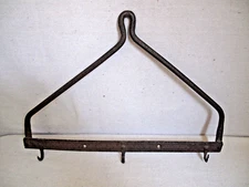 Antique Hand Forged Iron Kitchen Pot / Utensils Rack c. 1850