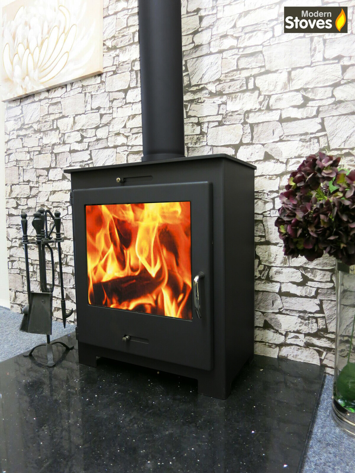 Wood Burning Stove with Back Boiler, Nero Lux B - Max 15kw Multifuel Wood  Burner | eBay