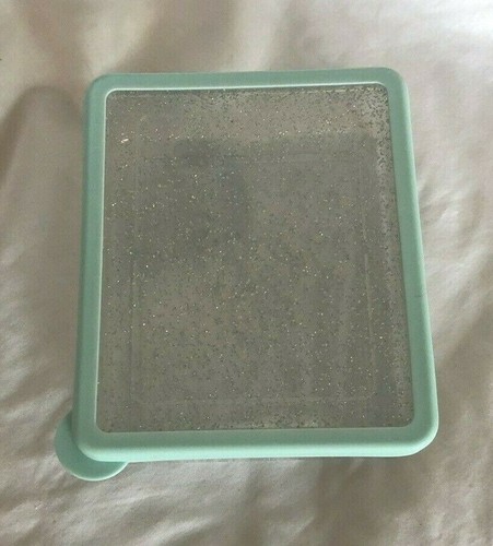 Pottery Barn Teen Silber/Aqua Glitzer Sandwichbox Neu mit Etikett - Bild 3 von 3