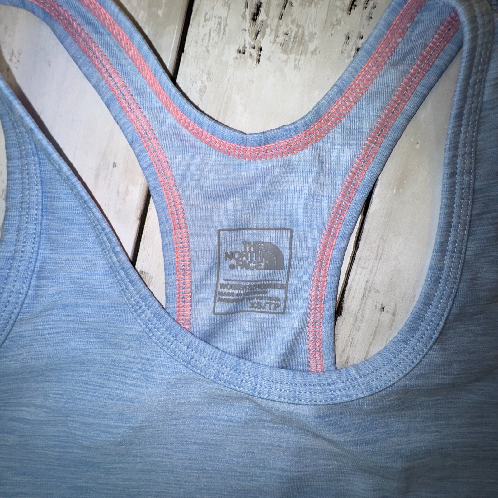 North Face Blue Pink Racerback FlashDry Tank Top XS Moisture Wicking Activewear