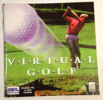 Virtual Golf CD ROM vintage 1995 Gore Design New w/ loading