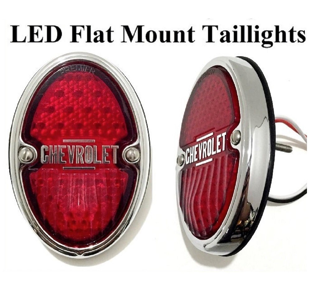 Chevrolet 2 Flush Mount 12v LED Taillights For Custom Hot Rod Street Rat Rod-2