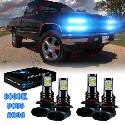 8000K LED Headlight Bulbs Hi Lo Beam Combo Kit For Chevy C1500 2500 - Foto 4