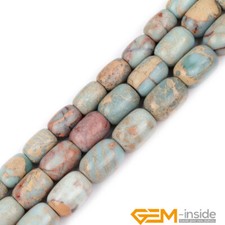 Blue Natural Shoushan Gemstone Column Barrel ...