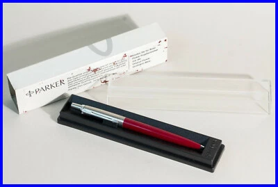 Um 1981er Parker 45 Classic Kugelschreiber Rot- Edelstahl im Box - Bild 1 von 4