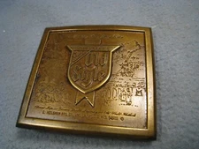 Vintage 1975 HEILEMAN'S OLD STYLE S-168 Belt Buckle Bergamot Brass Works USA
