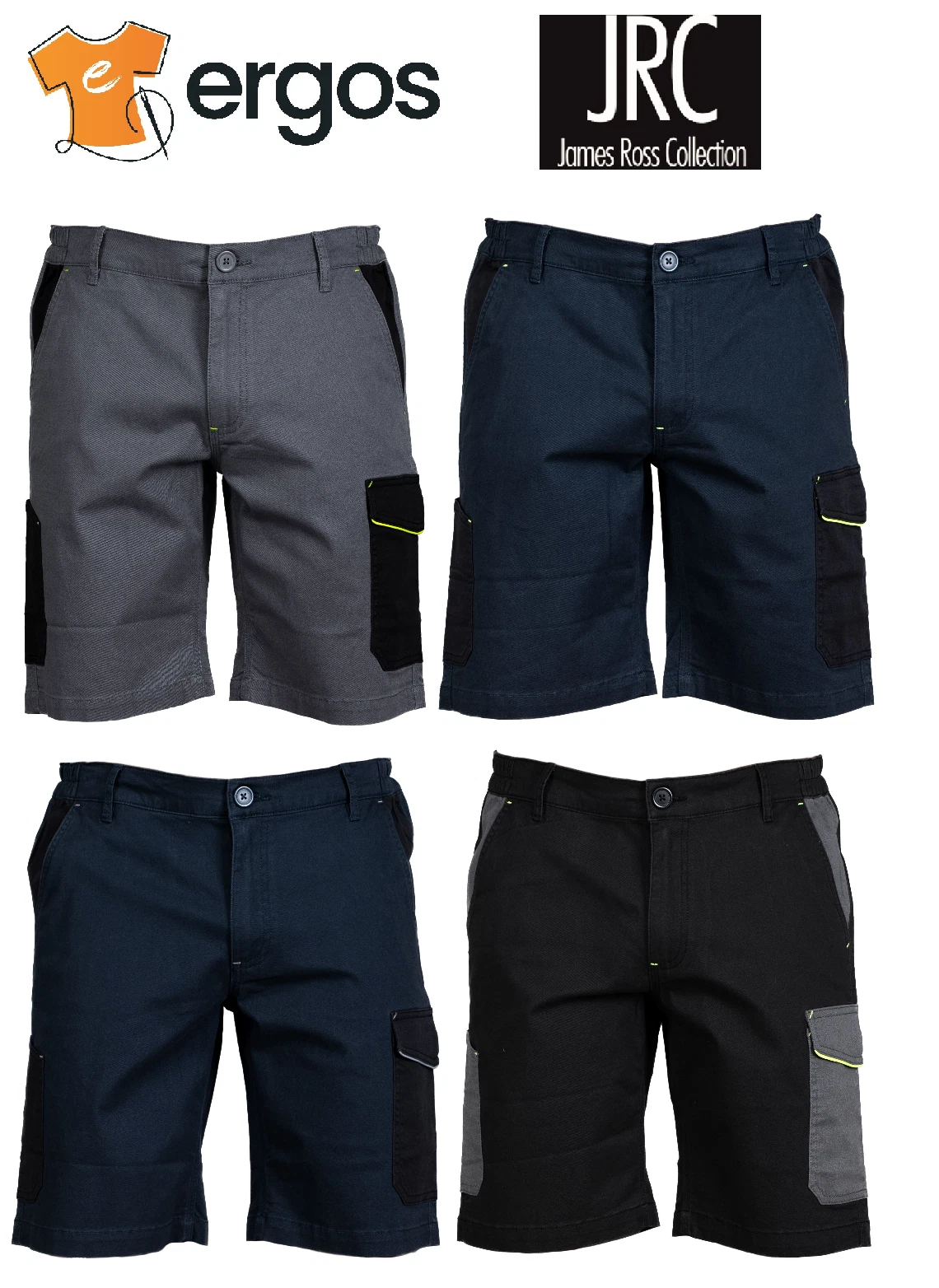 JRC Shorts ZURIGO BICOLOR SHORTS Bermuda Stretch Multipocket Men