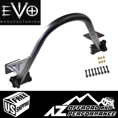 EVO MFG Front Bumper Stinger Bar - Black PC for 07-Up Jeep JK JKU / JL JLU / JT