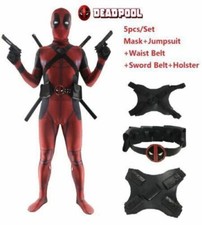 The Deadpool Wade Wilson Jumpsuits Cosplay Costume Bodysuit Outfits Halloween US
