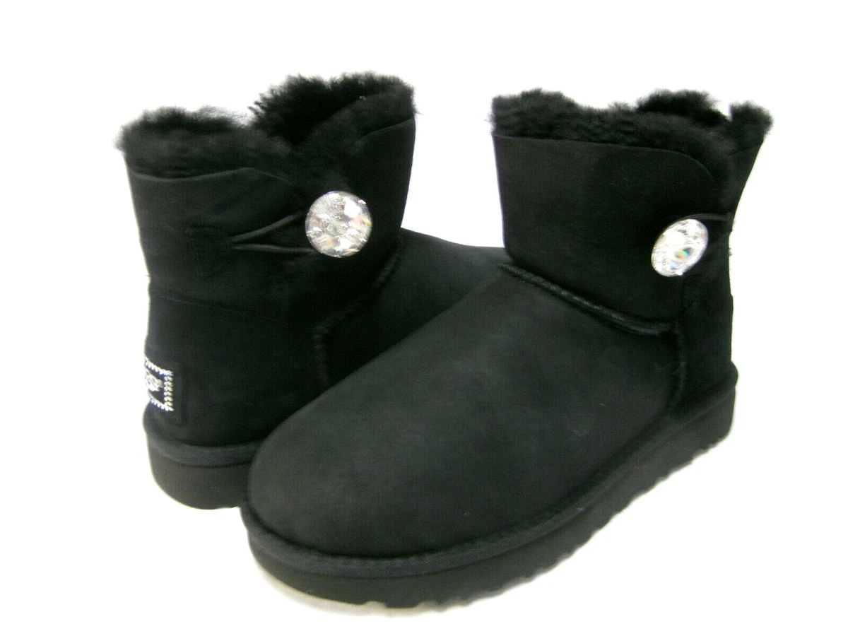UGG Australia Bailey Button Bling Black Boots for Women for sale