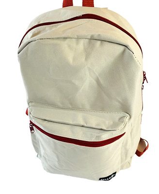 Backpack School Book Bag Grey & Burgandy  Student 18'' Backpack