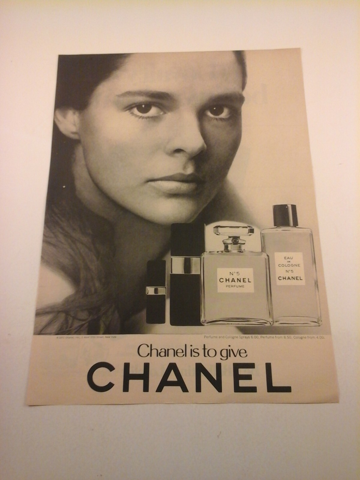 Vintage 1971 CHANEL No 5 Perfume & Eau de Cologne Print Ad 8x11